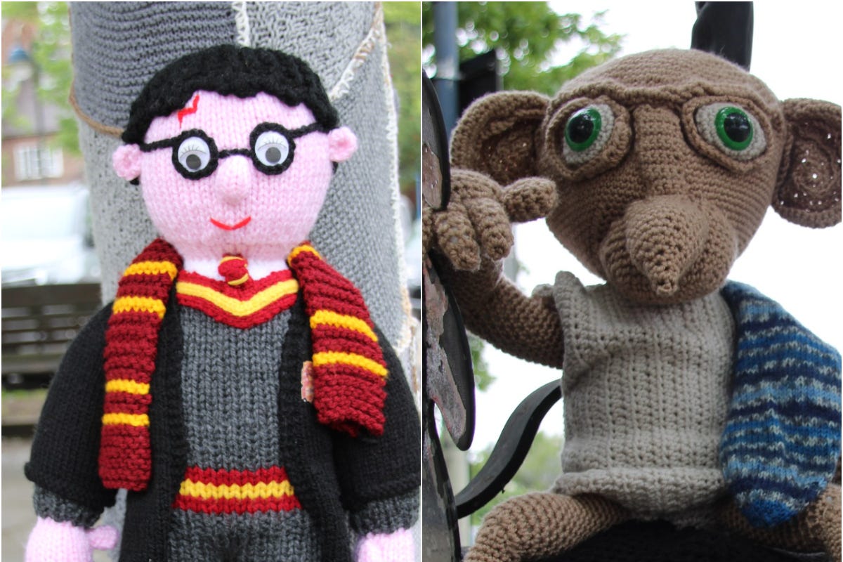 Knitted and crocheted Harry Potter characters add magic touch to Shropshire town