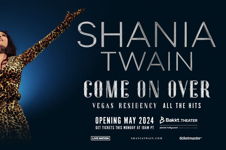 Shania Twain announces return to Las Vegas with 2024 residency