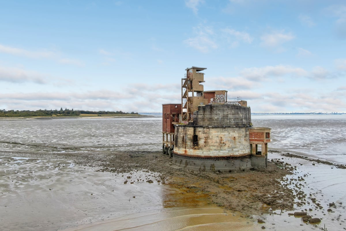 ‘It’s a rare beast’: abandoned 168-year-old gun tower off the Kent coast to go under the hammer
