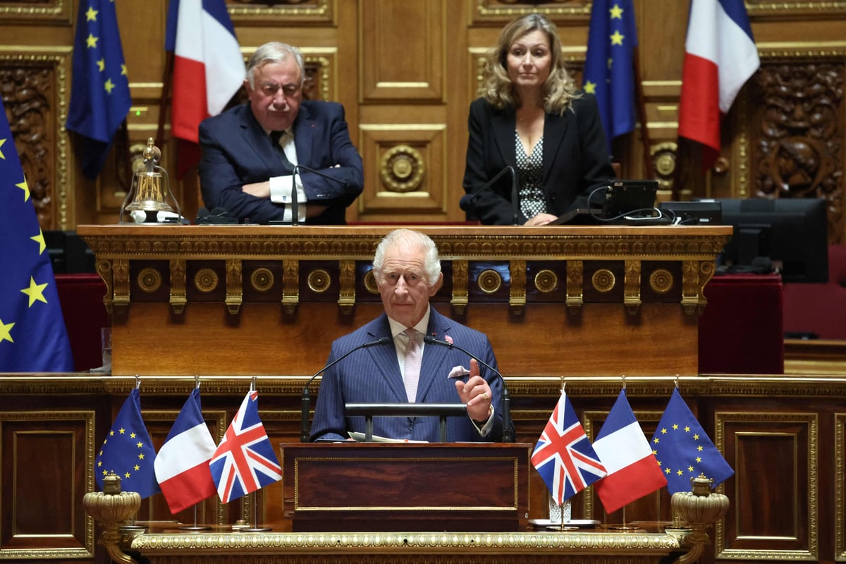 King Charles addresses French senate for the first time in history