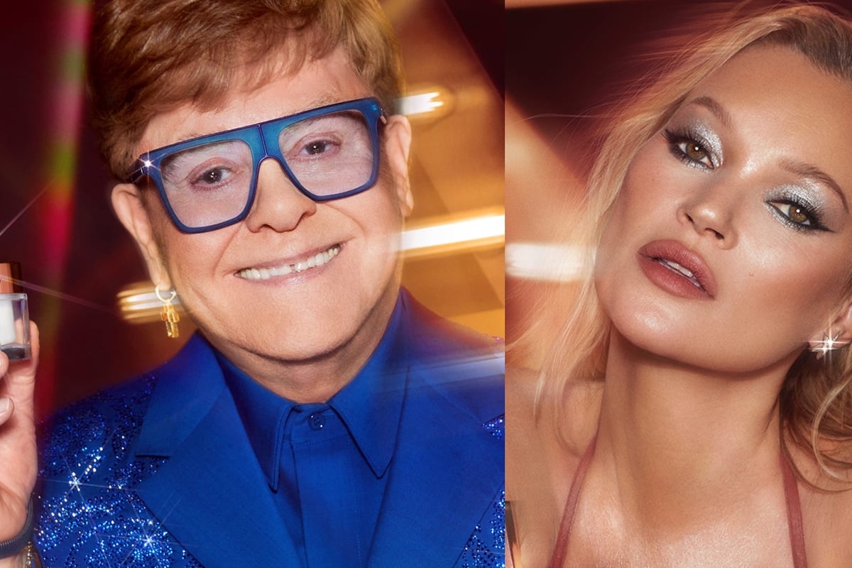 Sir Elton John and Kate Moss mark Christmas song in beauty campaign