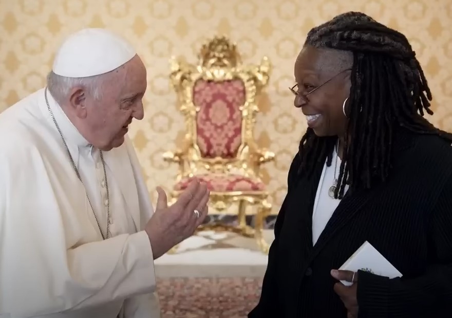 Whoopi Goldberg gifts Sister Act merch to Pope during Vatican meeting