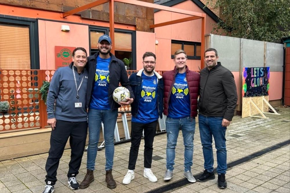Welsh police officers take on Hollyoaks cast members in charity football match