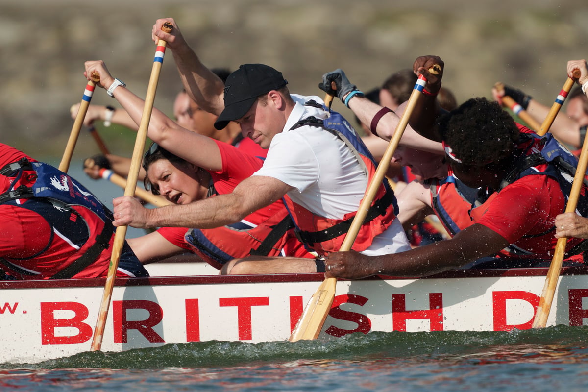 Prince William ‘a natural’ as his team wins dragon boat race in Singapore
