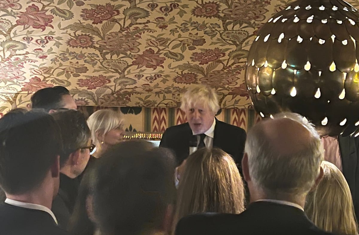 Boris Johnson praises Nadine Dorries's 'balls' at book launch
