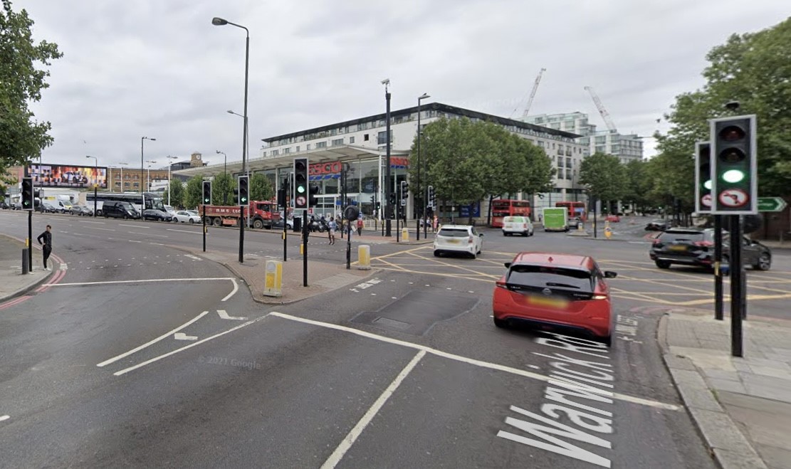 Six injured as police van overturns near Earl’s Court in west London