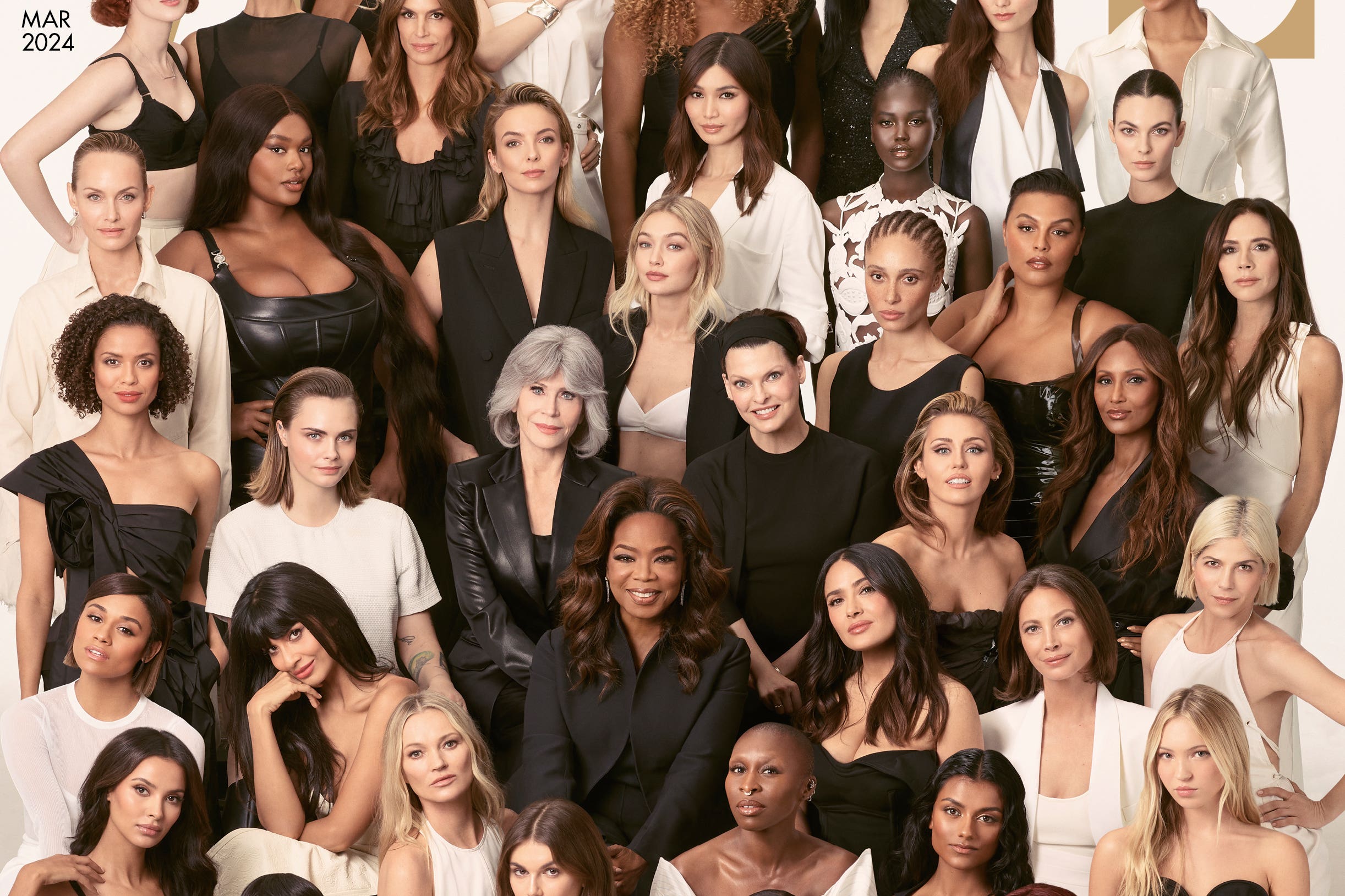 Oprah Winfrey and Kate Moss among 40 stars on Edward Enninful’s last Vogue cover