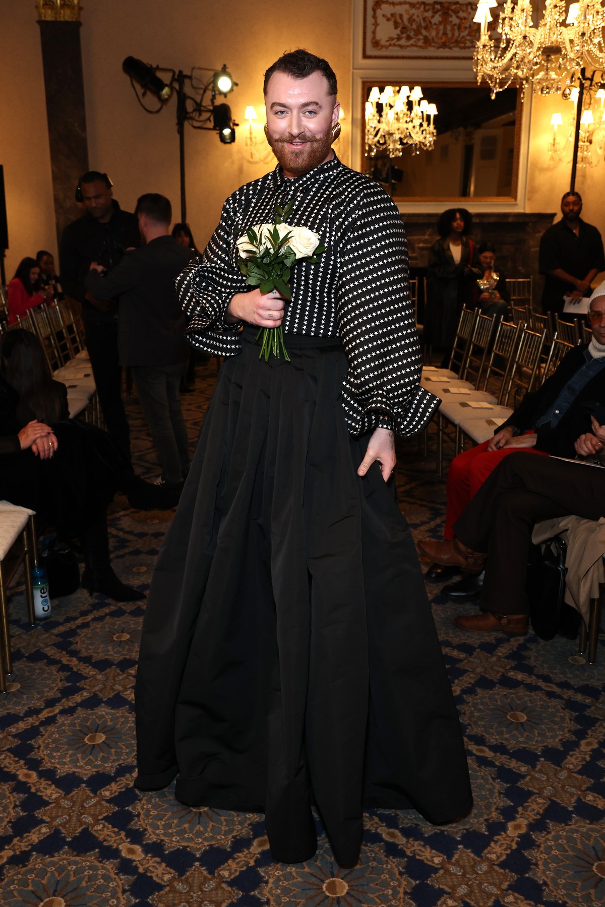 Sam Smith attends partner Christian Cowan's New York Fashion Week show