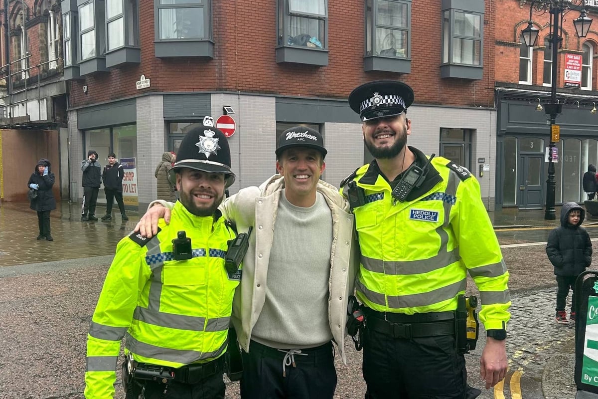 Welsh police sergeant says it was ‘great’ to meet Rob McElhenney