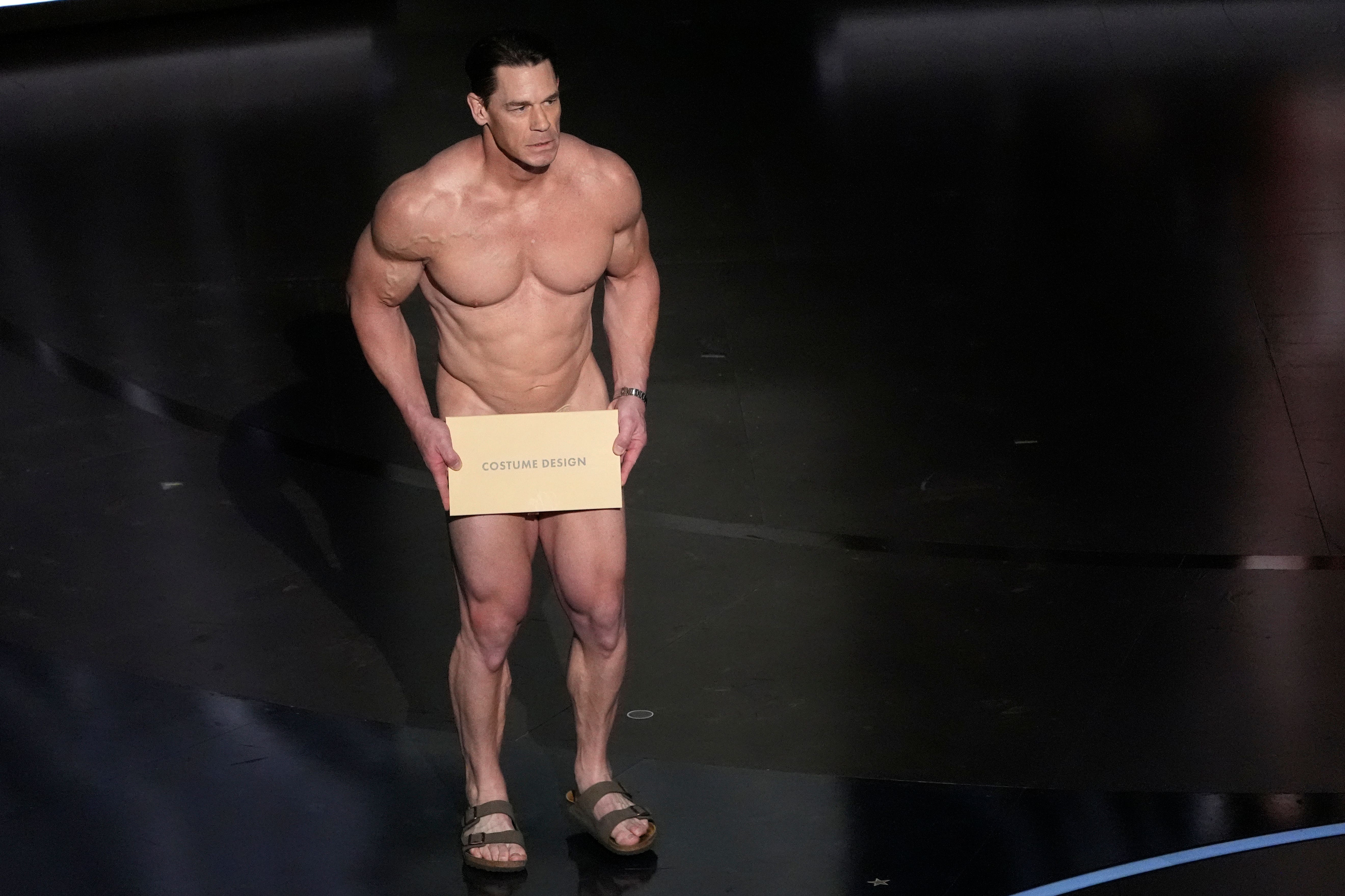 ‘The male body is not a joke’ – John Cena presents Oscar award naked