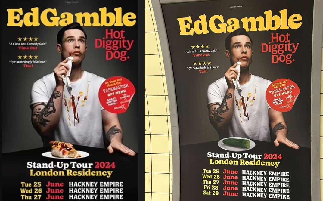 Ed Gamble Hot Diggity Dog tour: Comedian forced to change Tube poster after falling foul of TfL rules