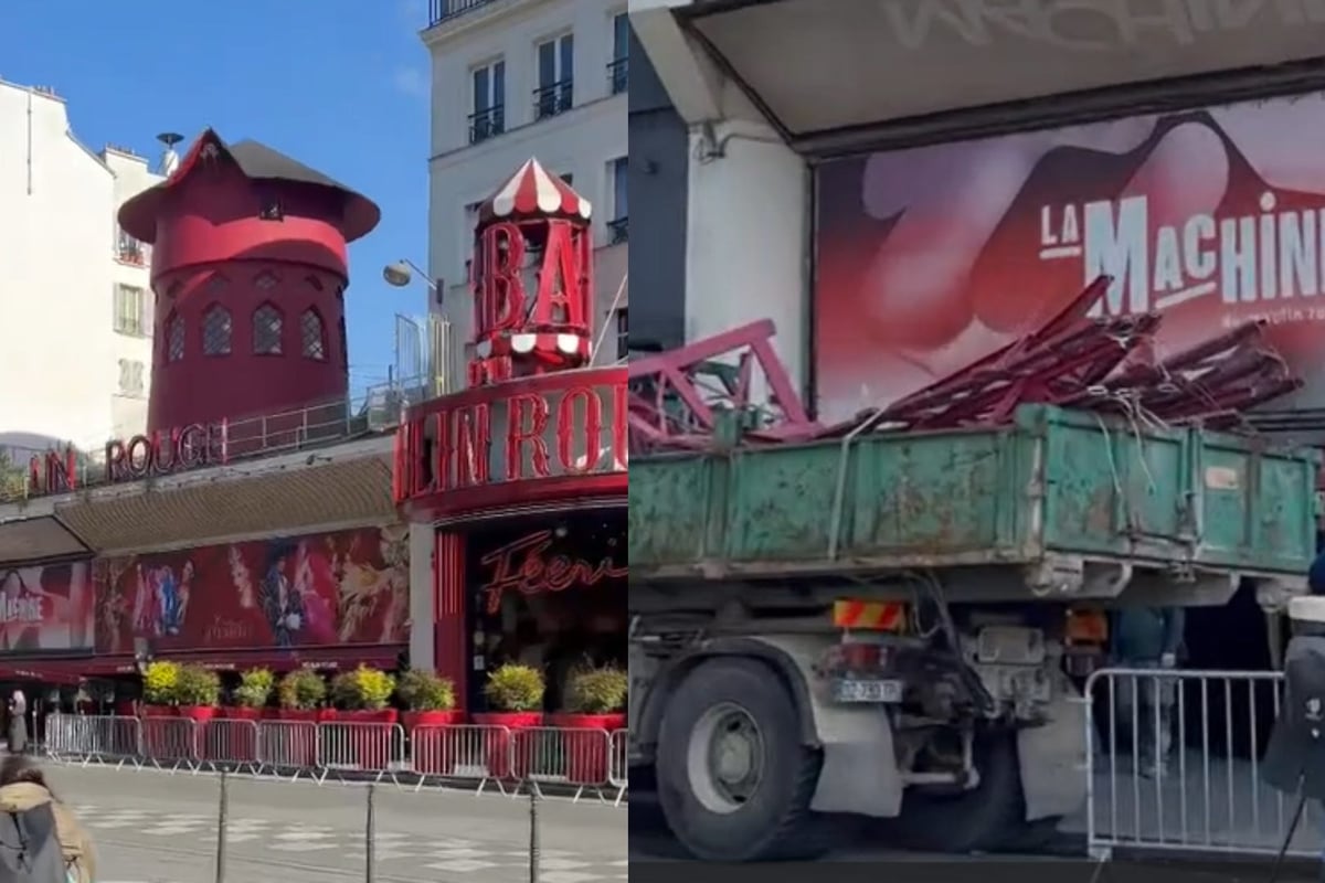 Moulin Rouge windmill sails collapse overnight