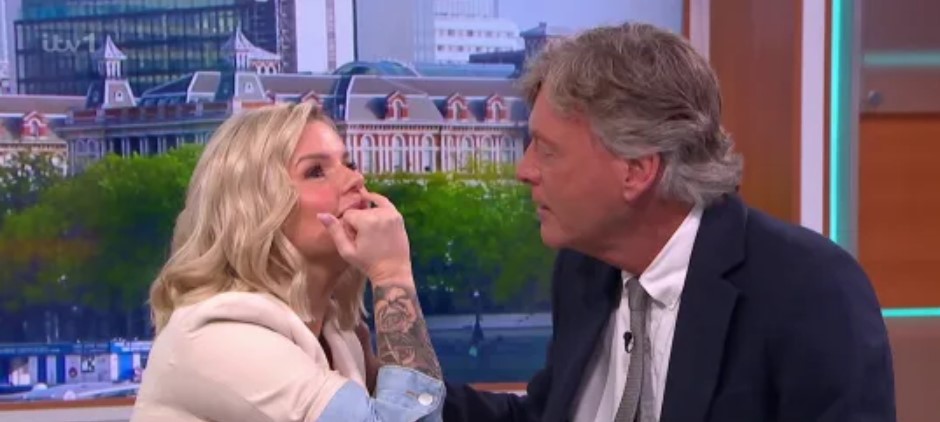 Richard Madeley leaves GMB viewers cringing as he inspects Kerry Katona’s reconstructed nose after drug damage
