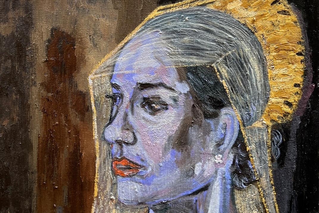 Artist behind portrait of late Queen depicts Harry and Meghan as historic royals