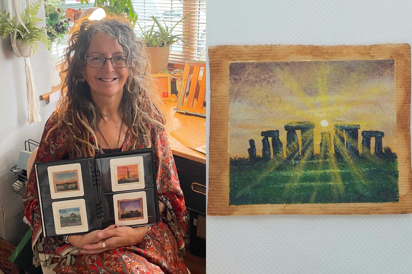 Artist gives used tea bags new ‘lease of life’ by painting UK landmarks on them