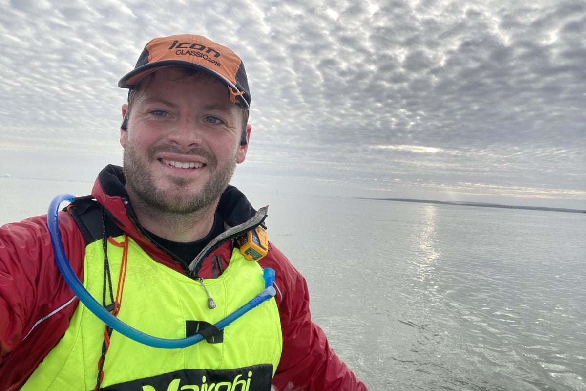 Kayaker's 'utterly surreal' return to land after 'terrifying' 58 days paddling around UK coast