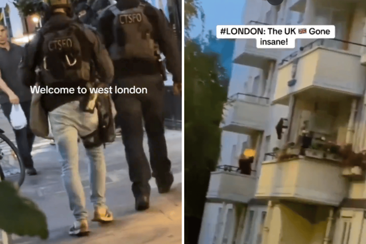 Watch: Shocking moment masked counter-terror police use flashbang grenades to storm flat in Kensington