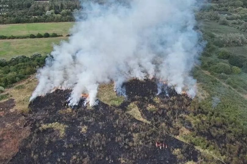 Firefighters battle grass fire in east London as residents warned to close their windows