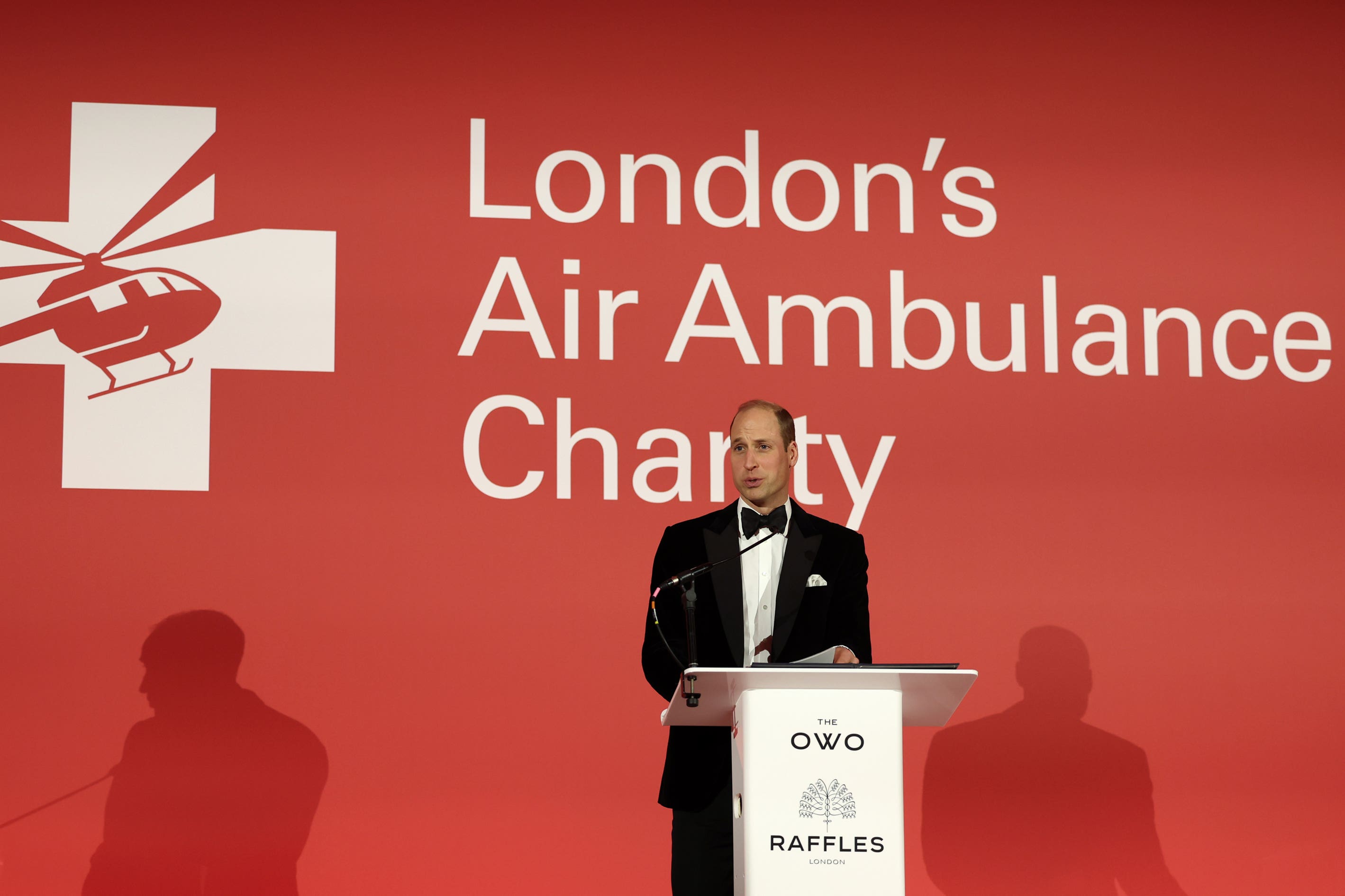 William celebrating London’s Air Ambulance Charity renewing its fleet