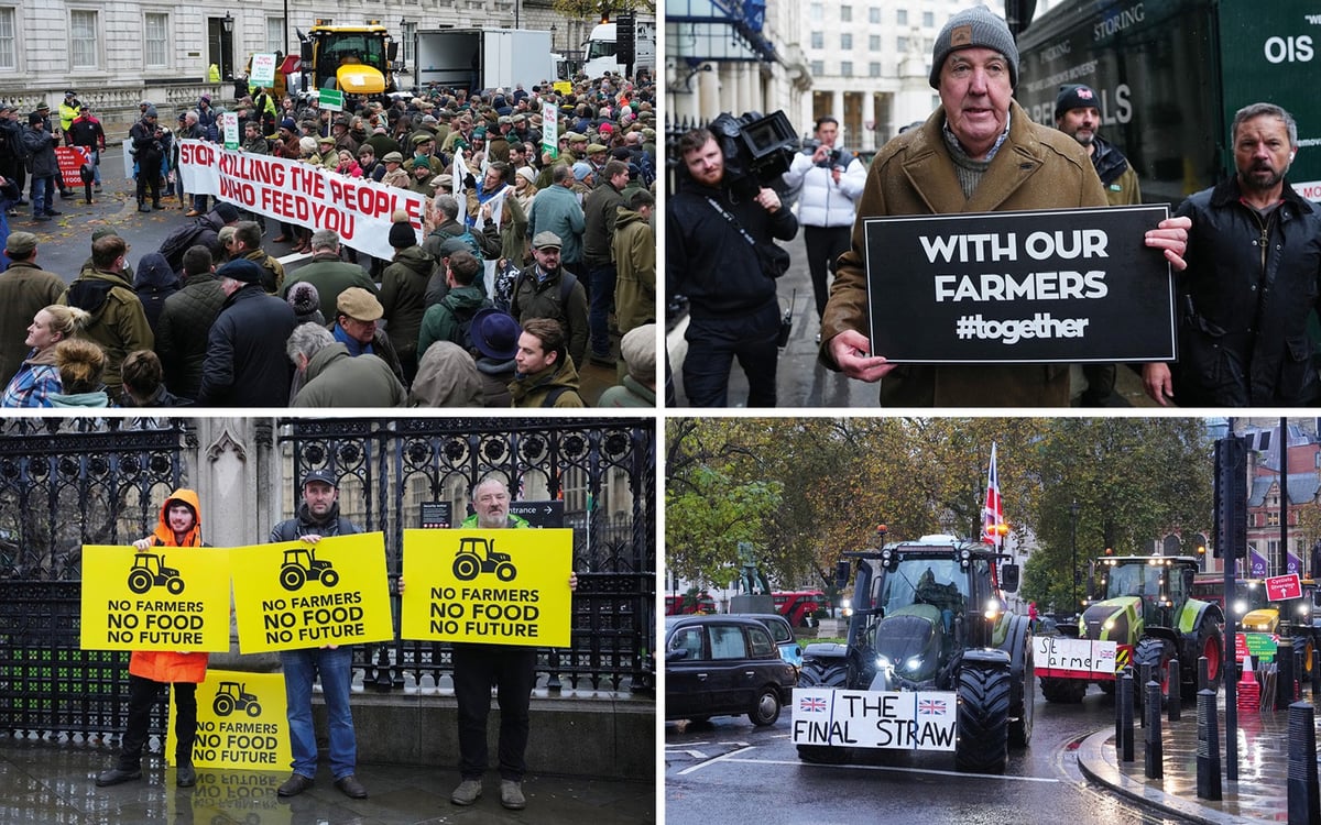 Farmers' protest LIVE: 20,000 rally against 'tractor tax' in Westminster as Jeremy Clarkson urges Labour to 'back down' 