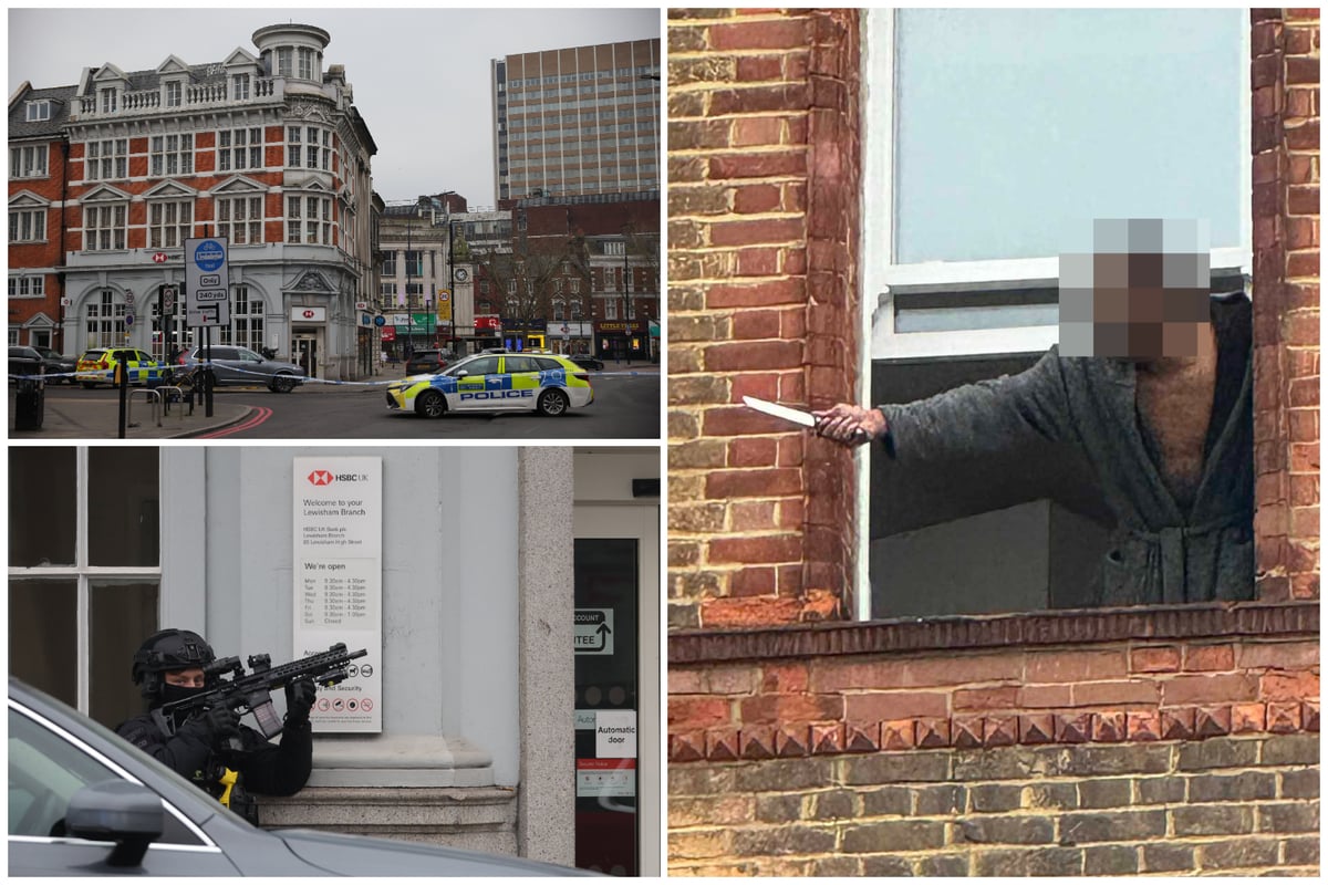Lewisham: Armed police lock down London high street for hours in stand-off with knifeman