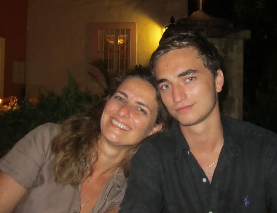 Katja Faber, with her son Alex 