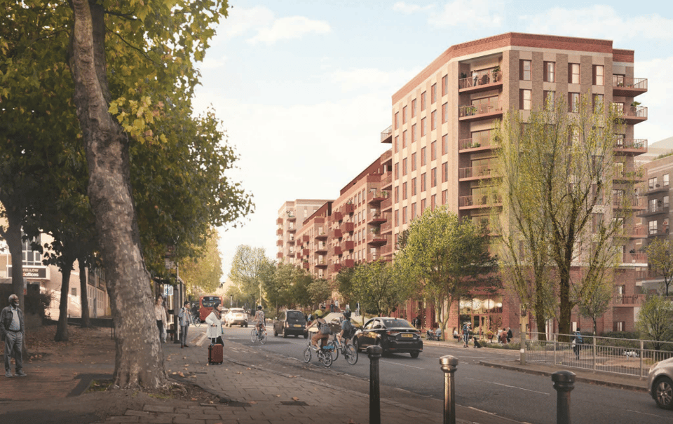 Concept image of the proposed development on the site of the Great North Leisure Park in Finchley