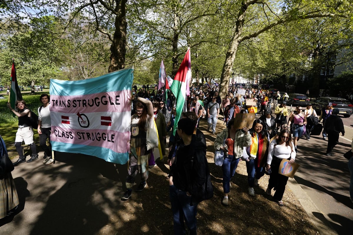 Met Police urged to 'act' over 'unacceptable' placards at trans rights protest in London