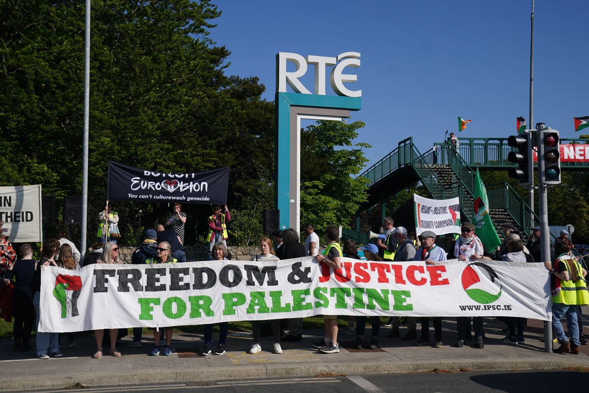Protesters call for RTE and BBC boycott of Eurovision
