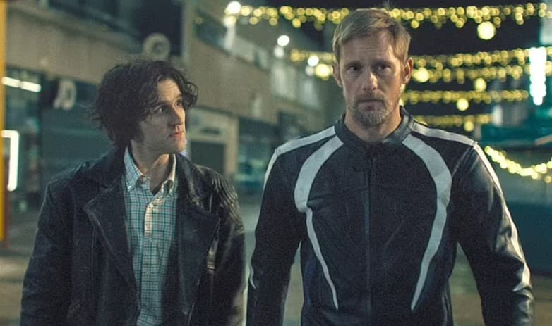 Harry Melling  and Alexander Skarsgard in Pillion