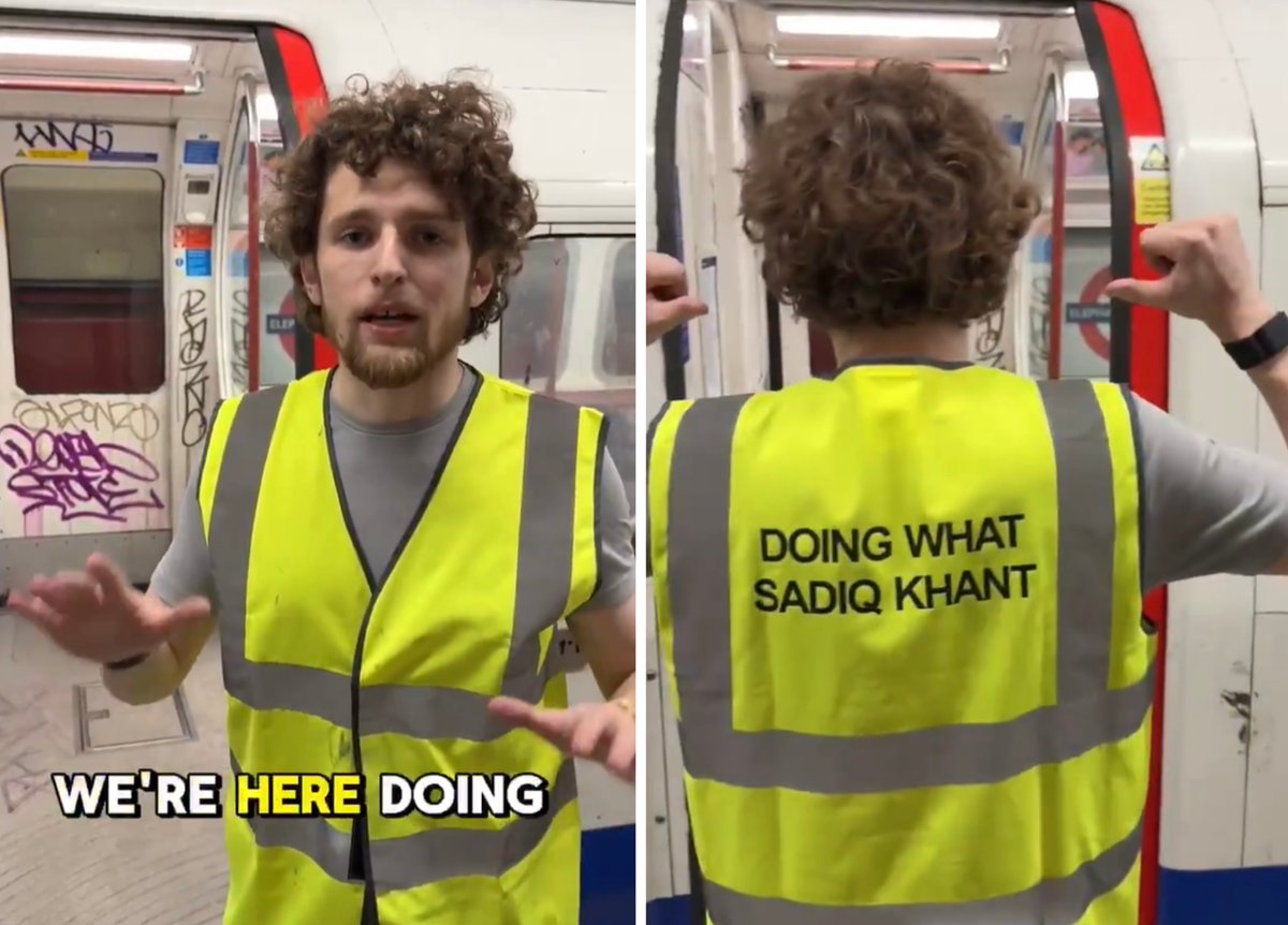 Angry friends removing graffiti from Bakerloo line Tube trains ‘doing what Sadiq Khan can’t’