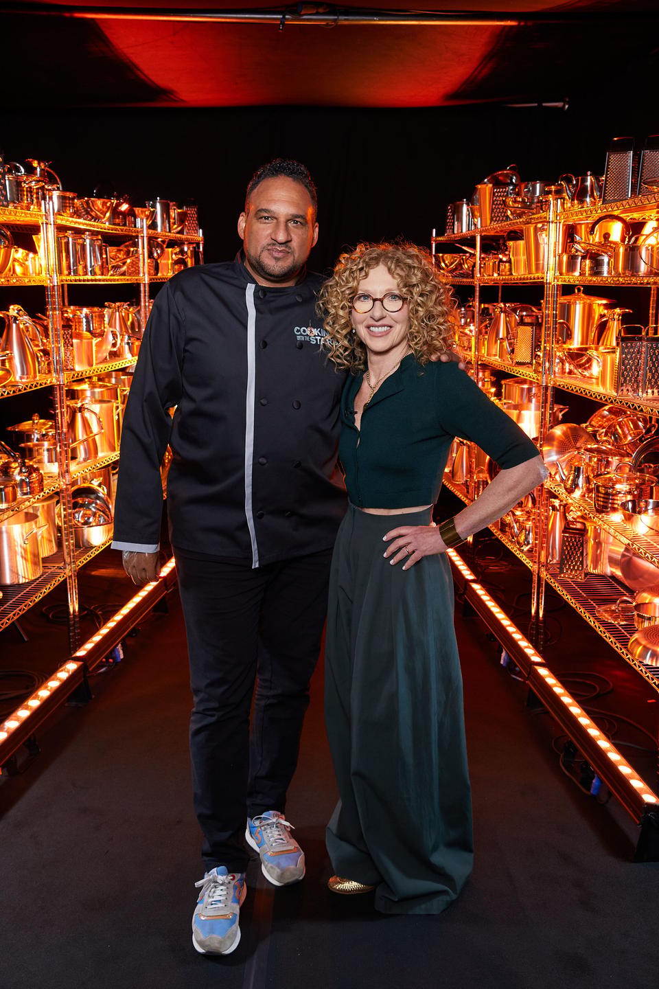 Kelly with her mentor on the show, professional chef Michael Caines