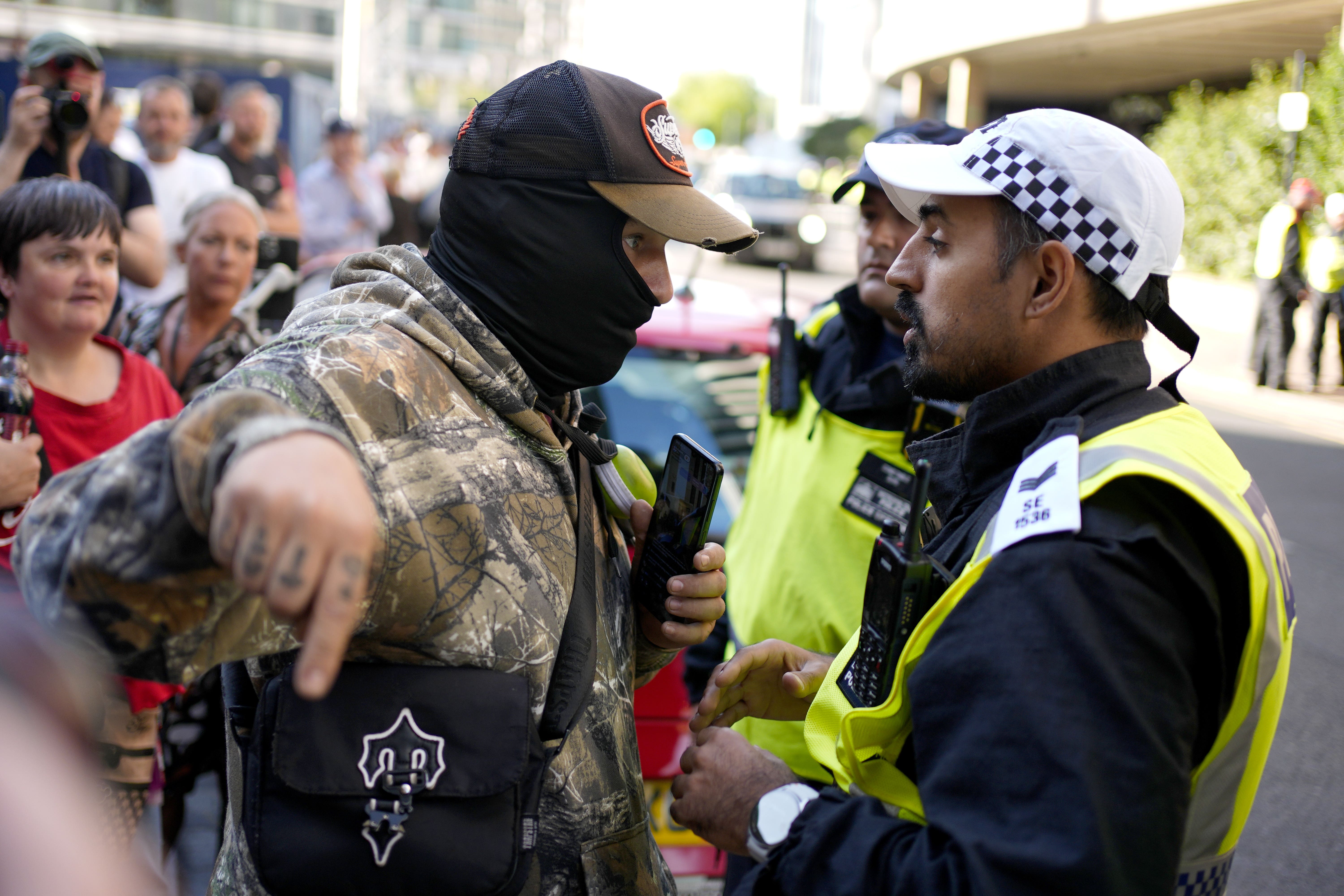 Arrests made as protests take place outside asylum hotels across UK