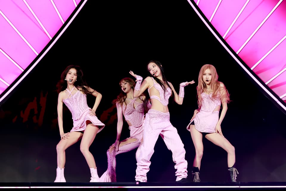 INDIO, CALIFORNIA - APRIL 22: Jisoo, Lisa, Jennie, and RosÃ© of BLACKPINK perform at the Coachella Stage during the 2023 Coachella Valley Music and Arts Festival on April 22, 2023 in Indio, California. (Photo by Emma McIntyre/Getty Images for Coachella)