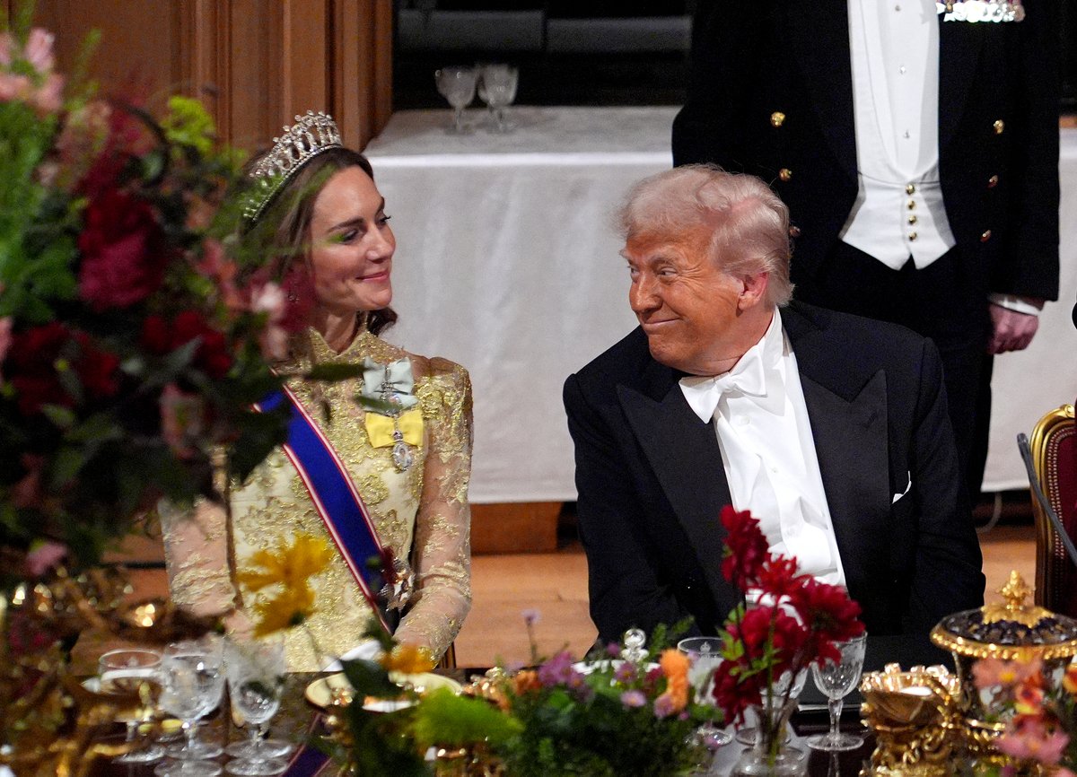 In pictures: Trump lauds ‘radiant and healthy’ Kate at lavish state banquet