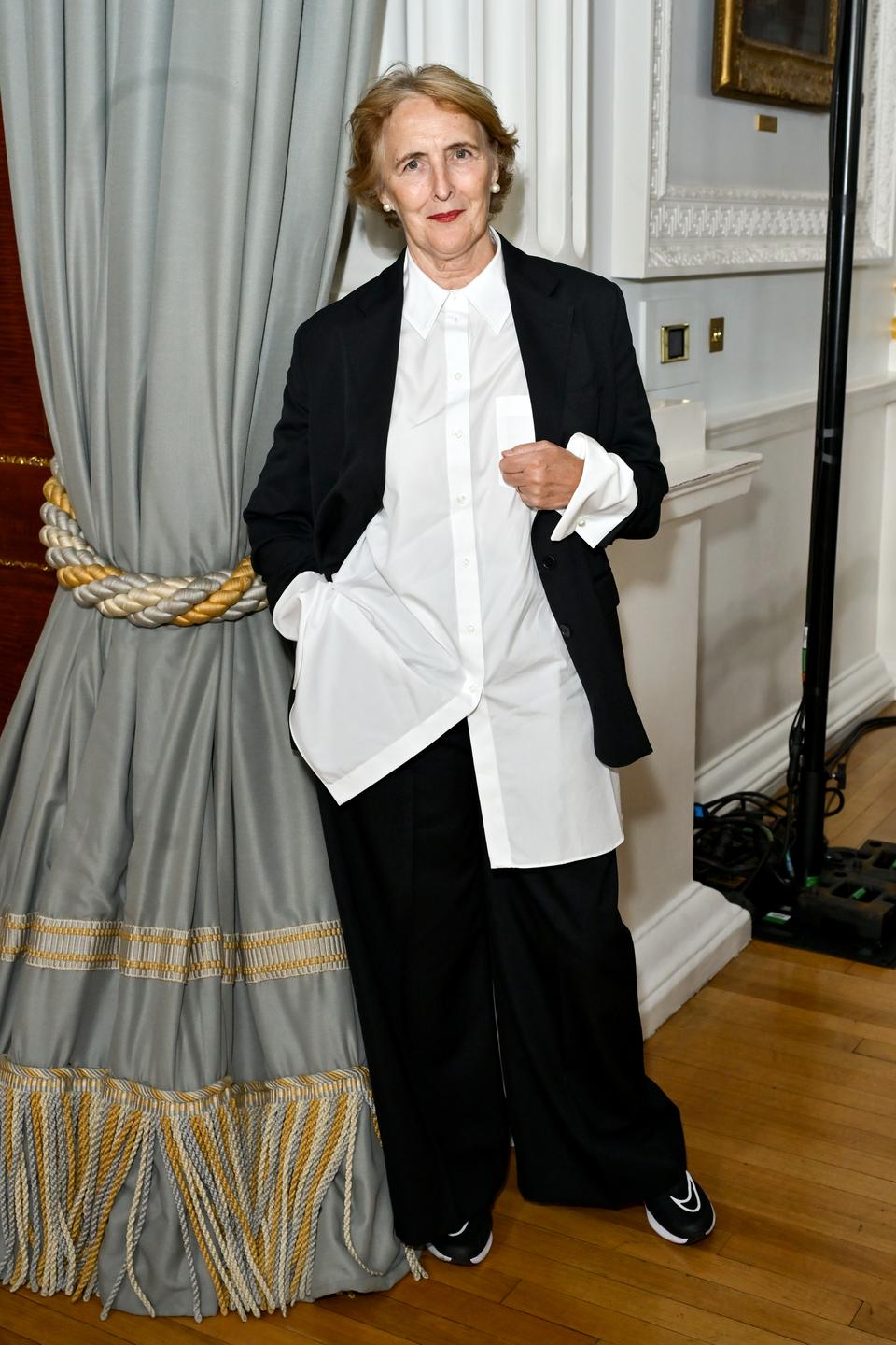 Fiona Shaw attends the Simone Rocha show during London Fashion Week September 2025