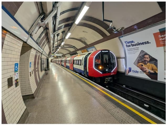 <p>Test run: One of the new Piccadilly line trains being tested at Earl’s Court station</p>