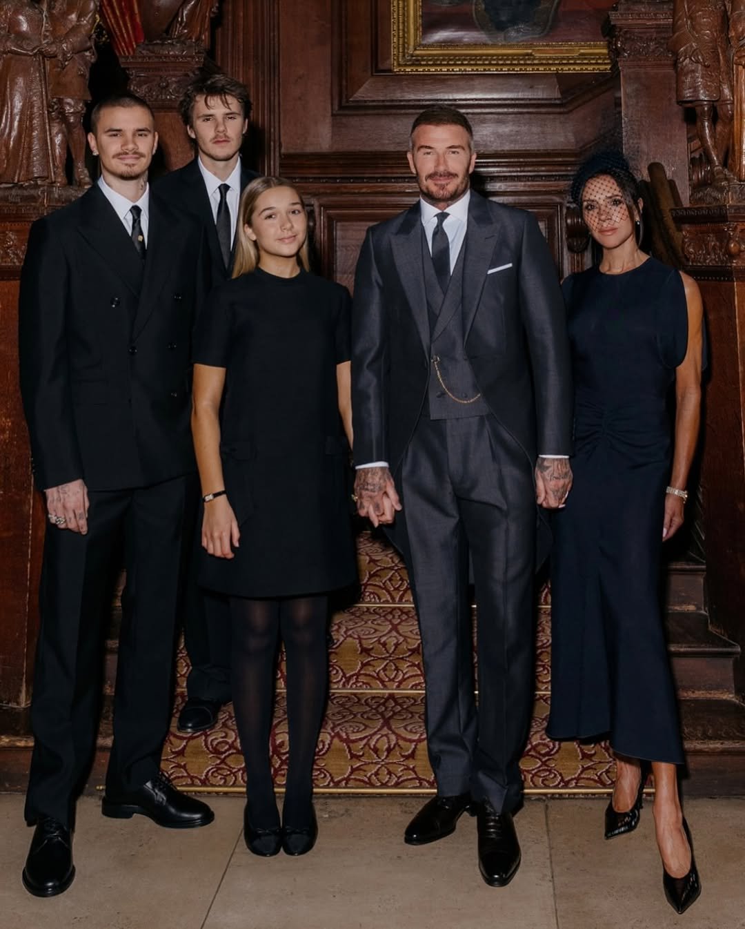 Victoria Beckham shares family picture without Brooklyn amid feud as husband Sir David knighted