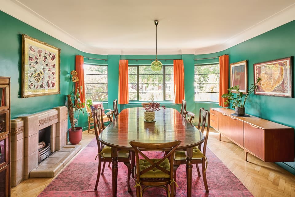 The couple tried to incorporate furniture which mirrored the curves of the house