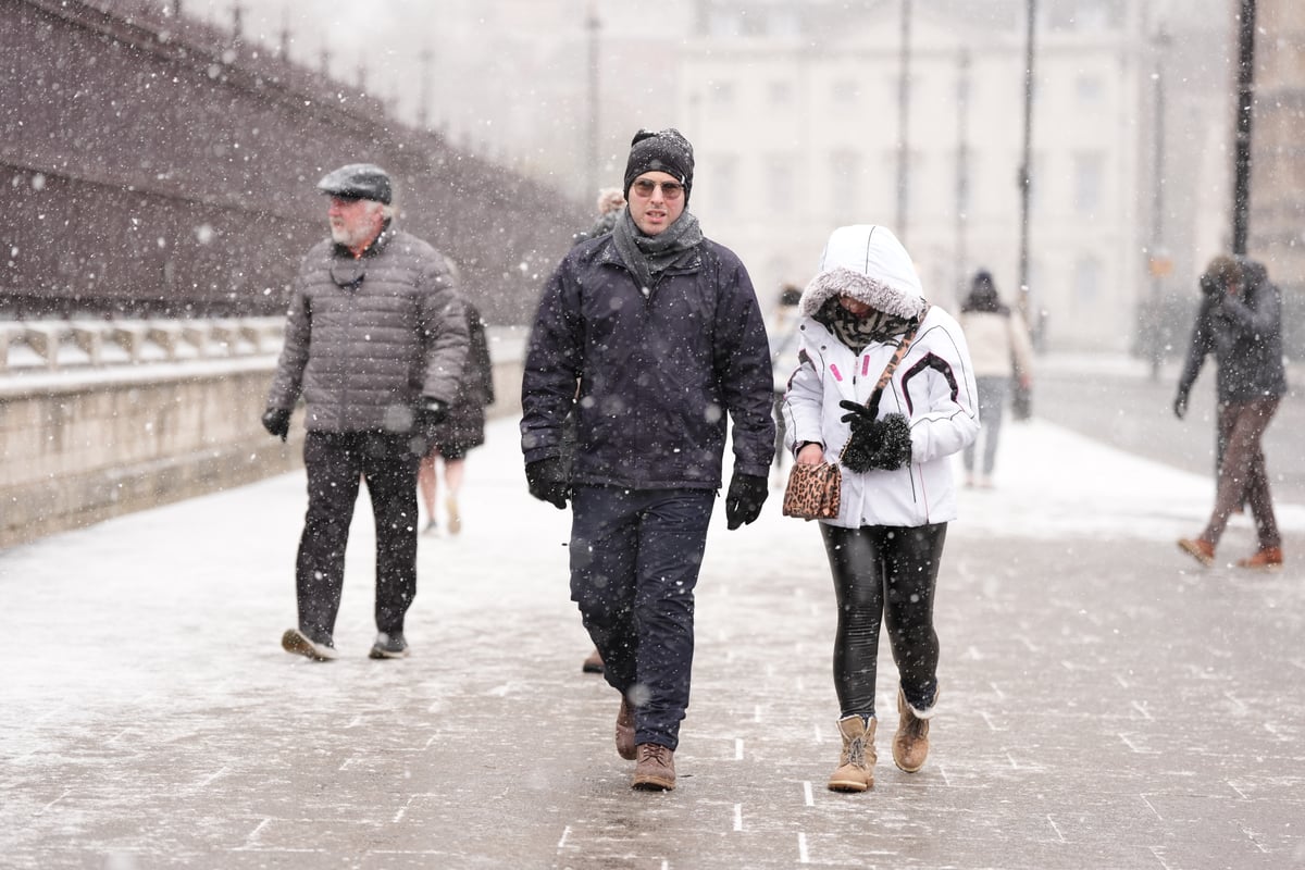 Hailstones and lightning hit London as capital plunges into sudden cold snap