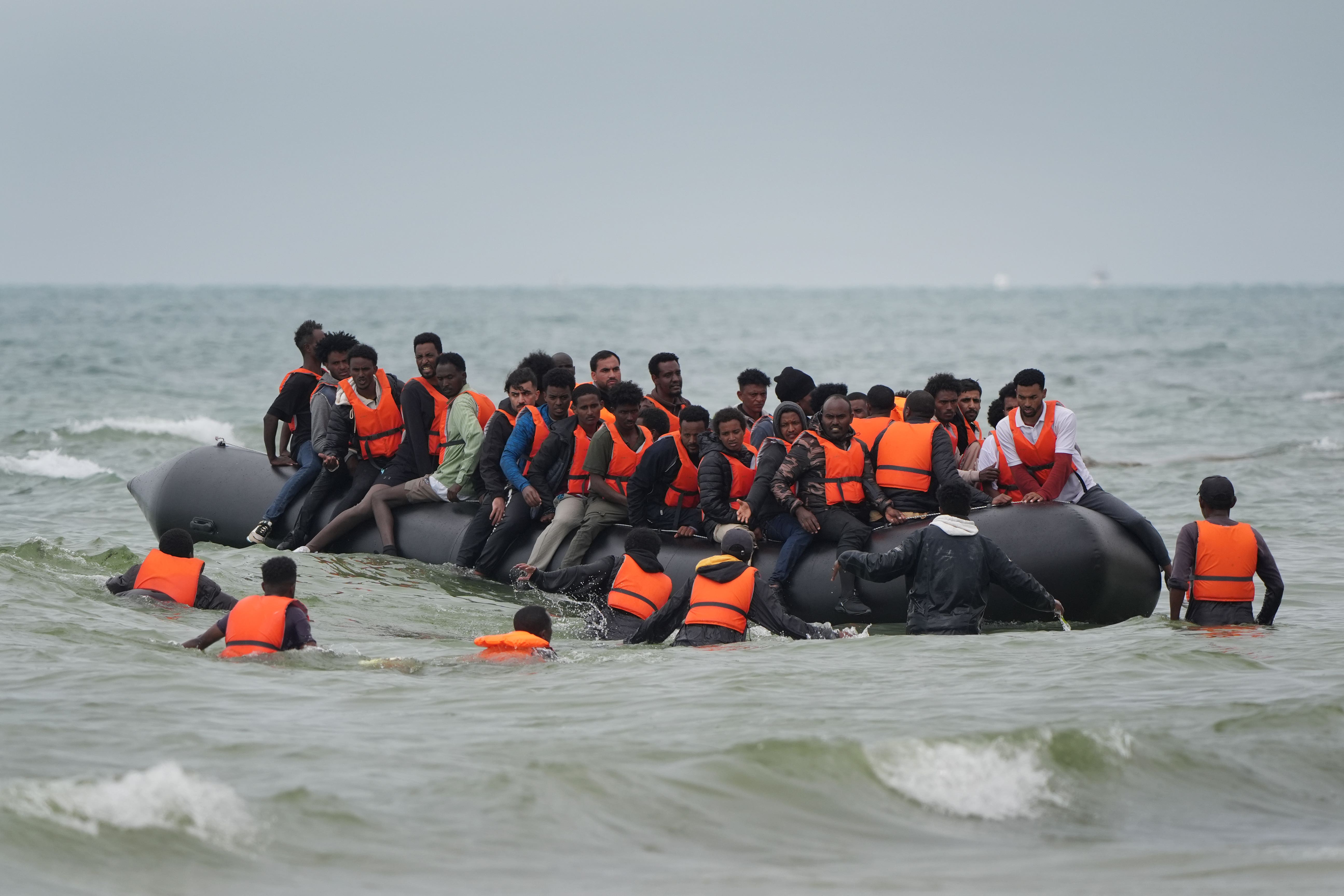 France bans 10 UK ‘far-right activists’ over destruction of small boats