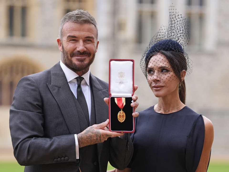 Sir David Beckham and Victoria Beckham were accused by Brooklyn of controlling narratives in the press (Andrew Matthews/PA)