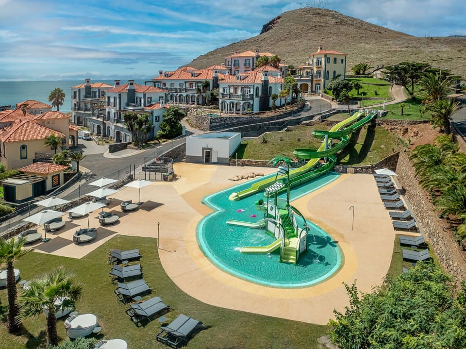 Aerial view of luxury hotel Splash Park for children