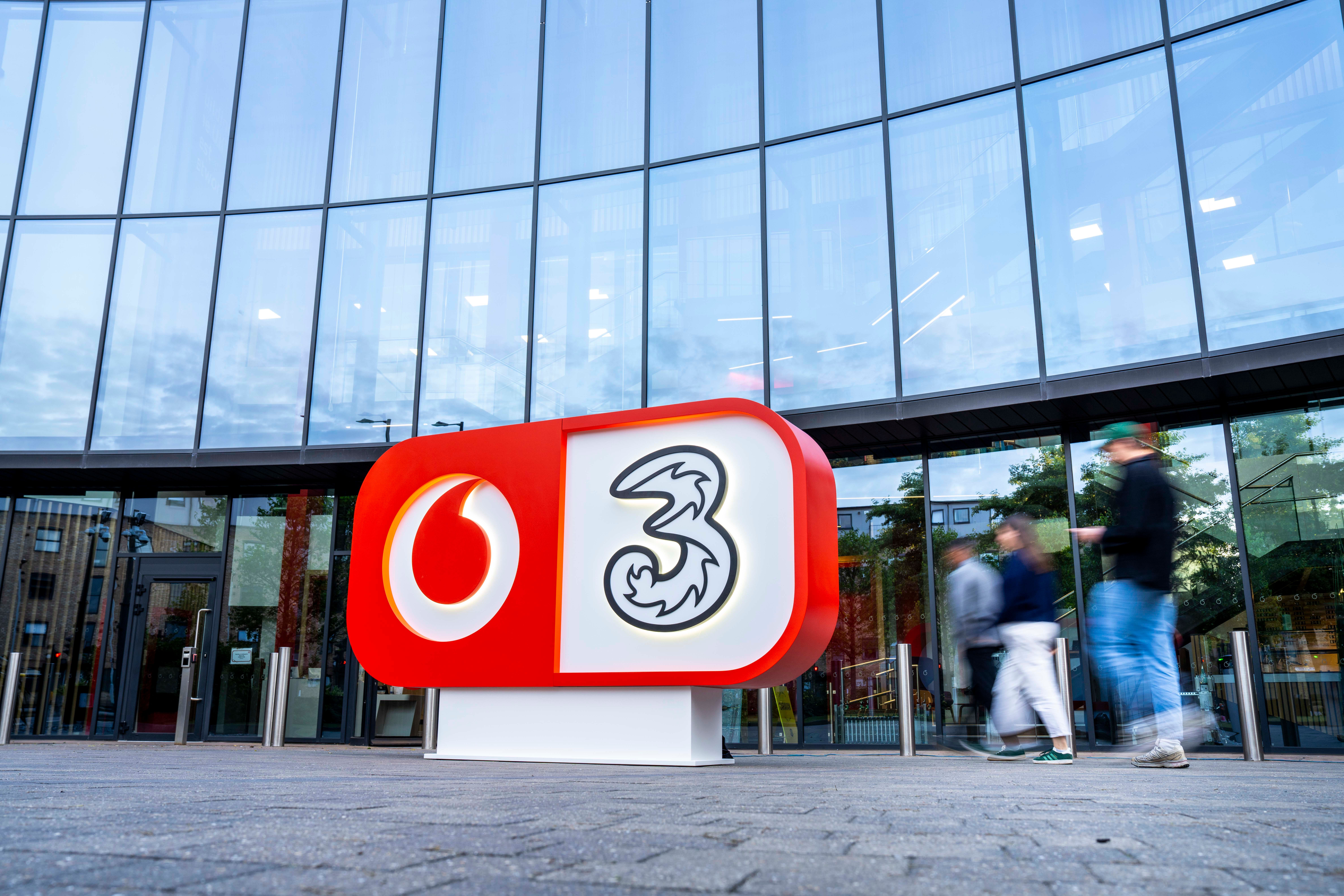 Vodafone to buy CK Hutchison out of VodafoneThree venture for £4.3bn