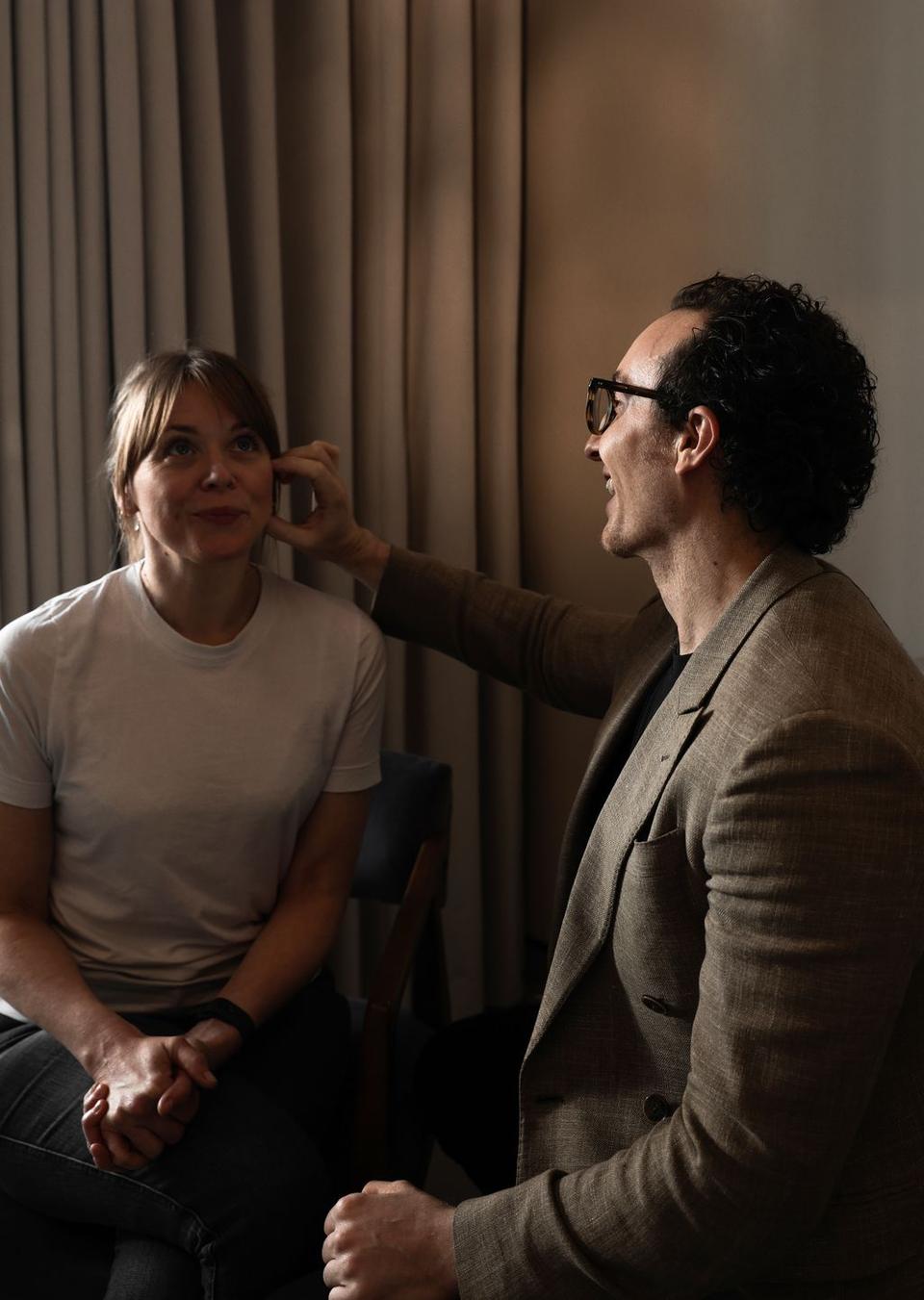 Dr David Jack with a patient