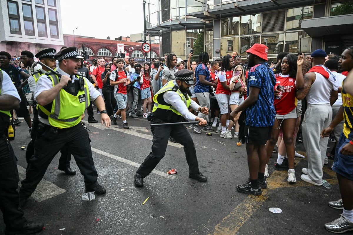 Arsenal trophy parade chaos: Six stabbings and 24 arrests as 500 police officers deployed
