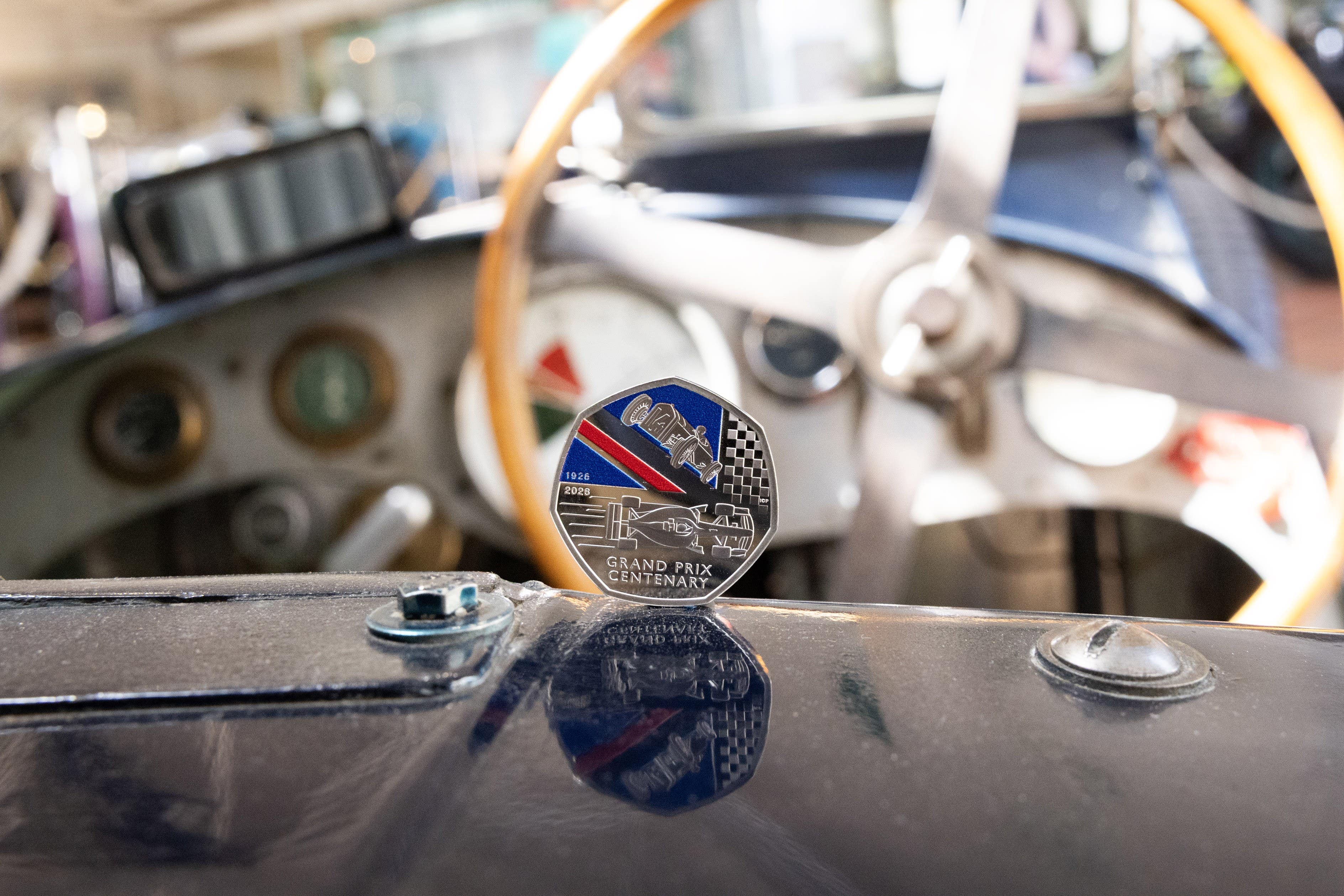 Go, go, go! New 50p coin celebrates century of the Grand Prix in Britain