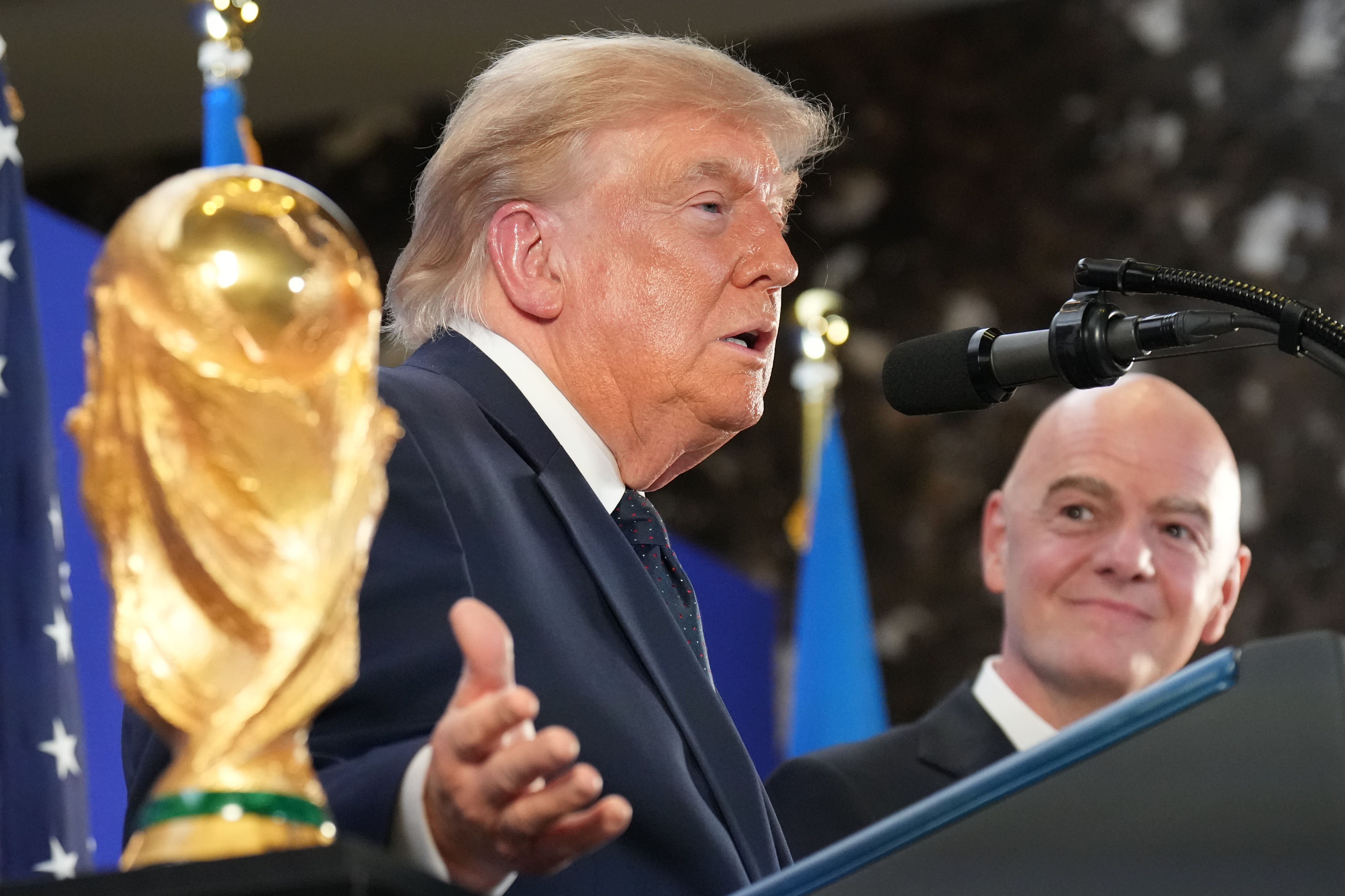 Trump says ‘rigged election’ means he gets to host World Cup and Olympics