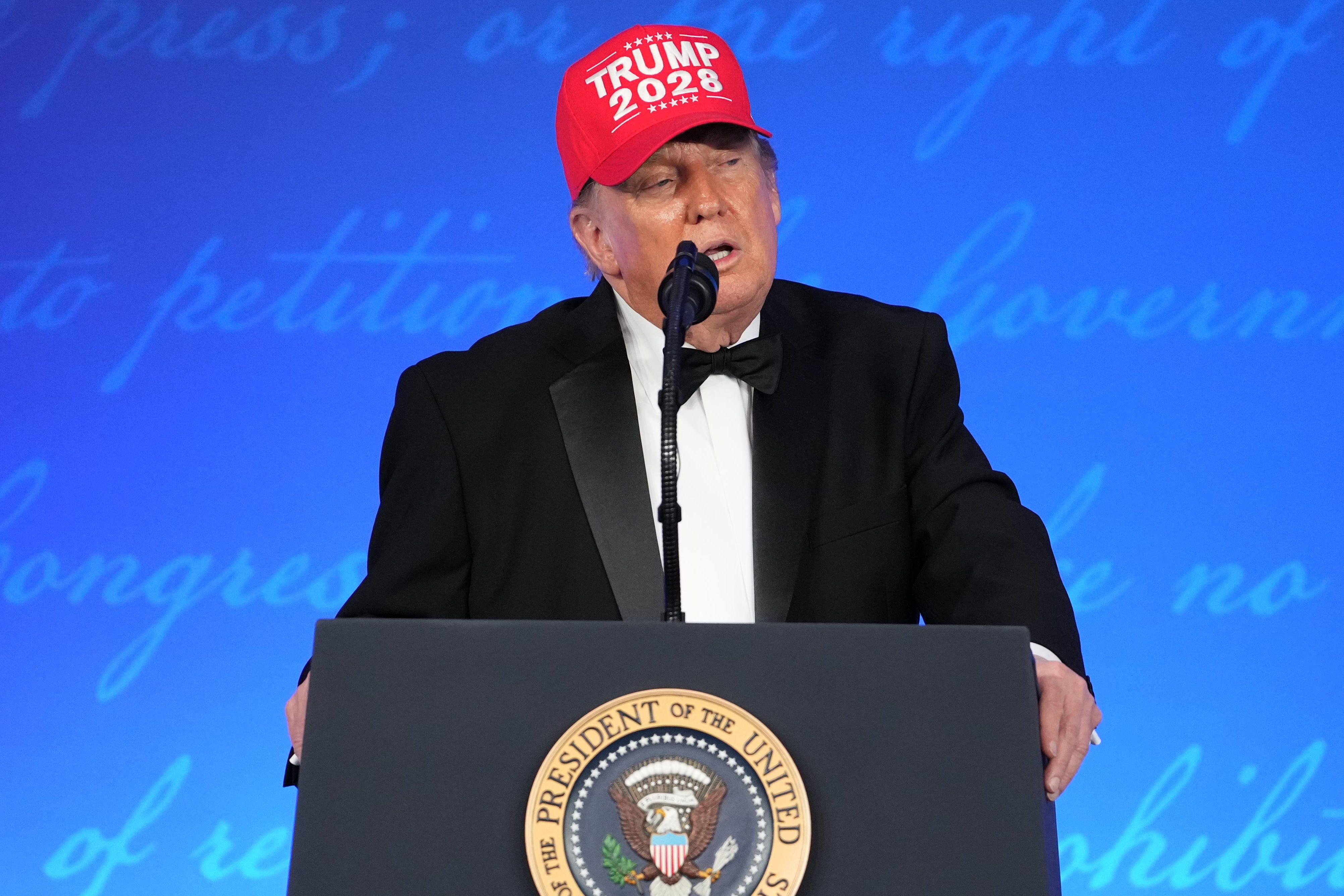 Trump says media ‘will be broke’ when he is gone, amid dinner jokes and jibes