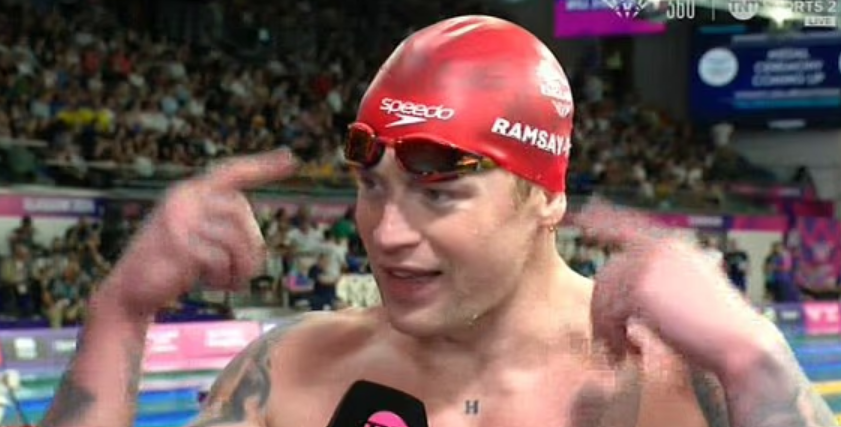 Adam Ramsay-Peaty snubs family in Commonwealth Games interview as he praises wife Holly and tells of 'whirlwind' 24 hours